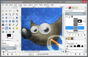 Screenshot von Gimp